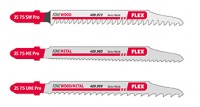Flex Sada pilových plátků na dřevo, kov, demontáž JS 75 Pro Set VE 3
